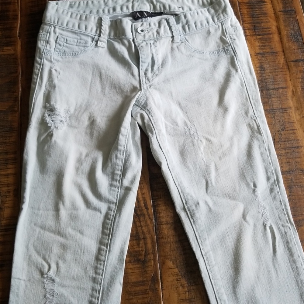 Armani Exchange light blue wash jeans